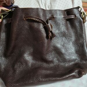Portland Leather Dark Brown Crossbody Bag